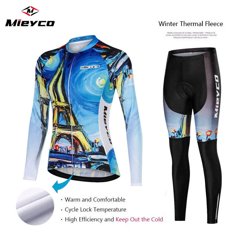 Cycling Gear Women Sale - Women's Fleece Thermal Long Sleeve Cycling