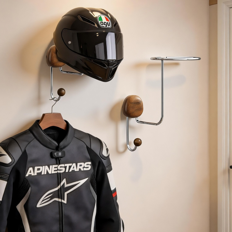 Cycling Gear Storage Rack - Wall Mount Helmet Storage Rack No