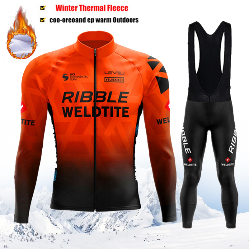 Cycling Gear Waterproof - RIBBLE Winter Cycling Jersey Set Men