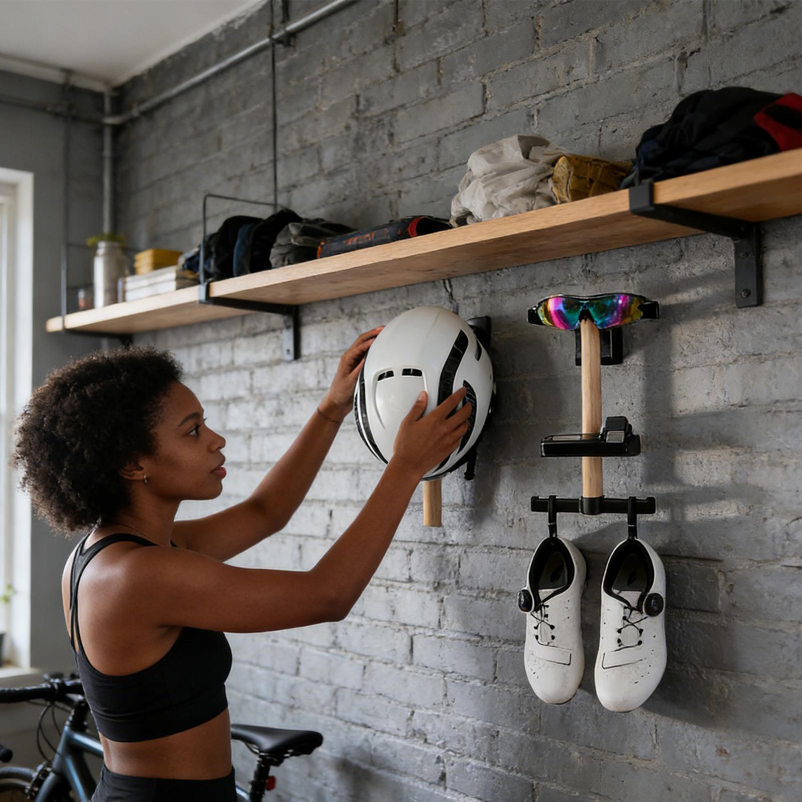 Bicycle Gear Rack 1 Set Wall M - Cycling Gear Storage Rack 评论和价格