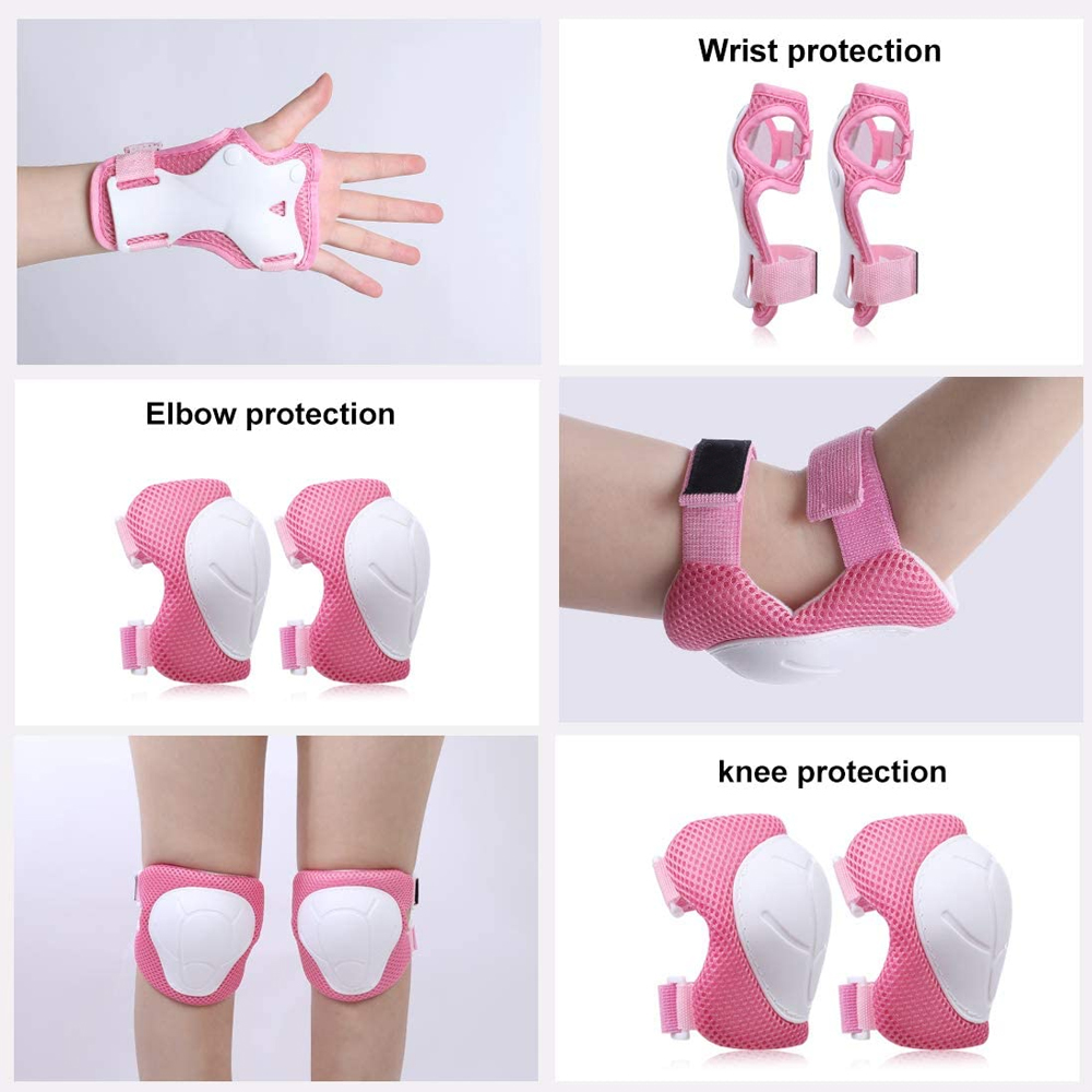 6Pcs/Set Protective Gears Set  - Cycling Safety Gear For Kids 评论和价格