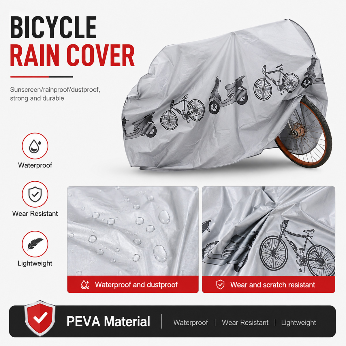 PINMOAP Universal Bicycle Rain - Cycling Gear Waterproof 评论和价格