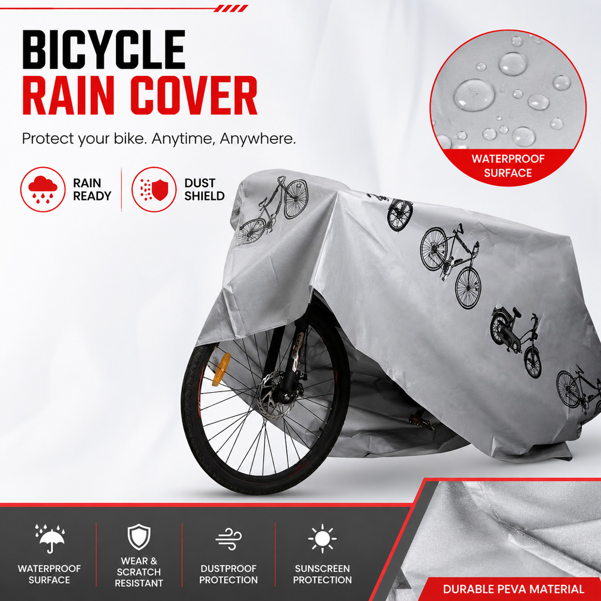 PINMOAP Universal Bicycle Rain - Cycling Gear Waterproof 评论和价格