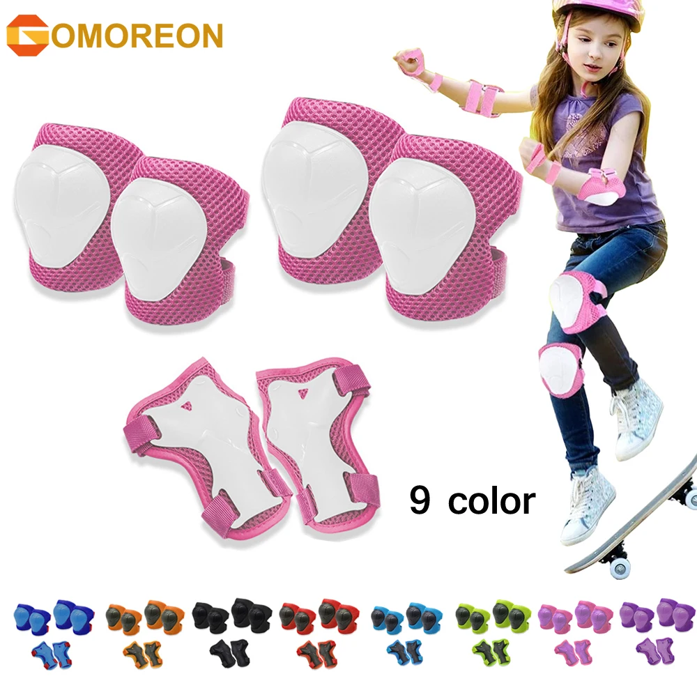 GOMOREON 6Pcs/Set Kids Knee Pa - Cycling Protective Gear Kids 评论和价格