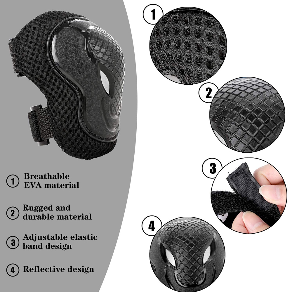 6Pcs Kids Knee Pads Elbow Pads - Cycling Safety Gear For Kids 评论和价格