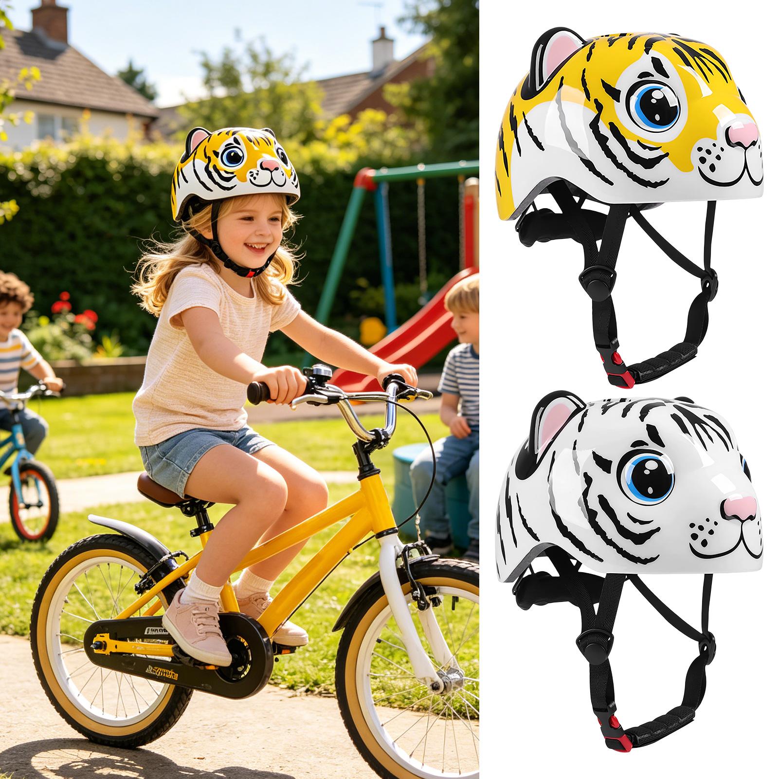 Kids Helmet Tiger Pattern Adju - Cycling Safety Gear For Kids 评论和价格