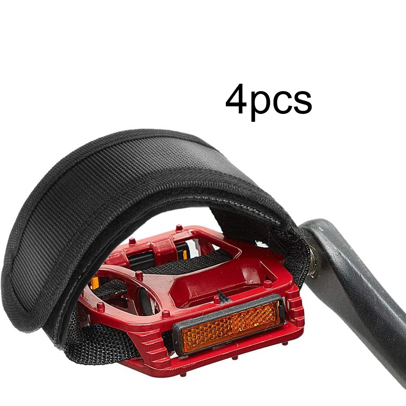 4Pcs Bike Pedal Straps Anti Sl - Cycling Gear Black 评论和价格