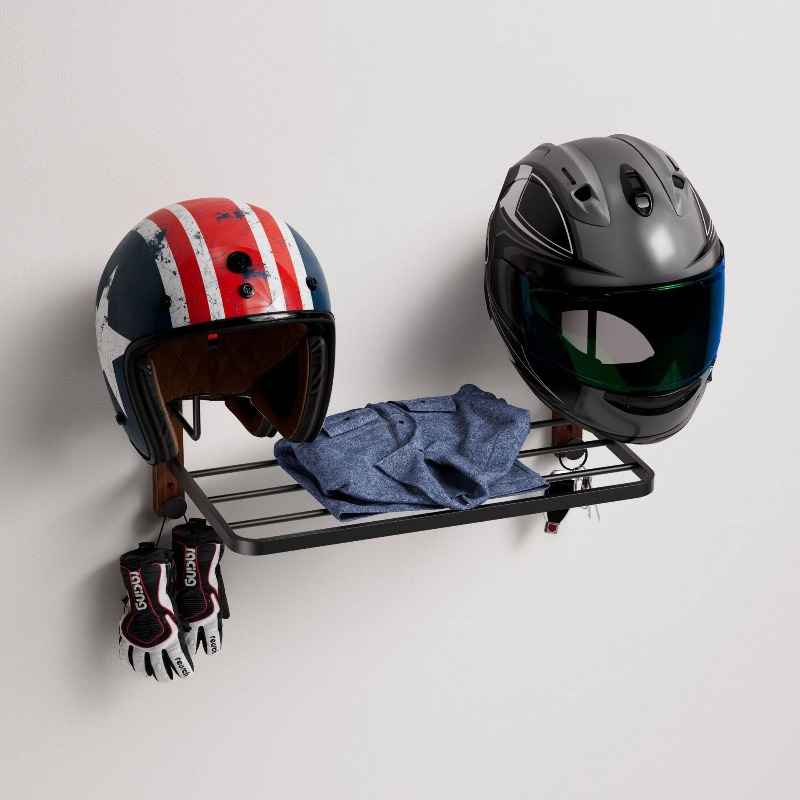Multifunctional Wall Mount Hel - Cycling Gear Wall Storage 评论和价格
